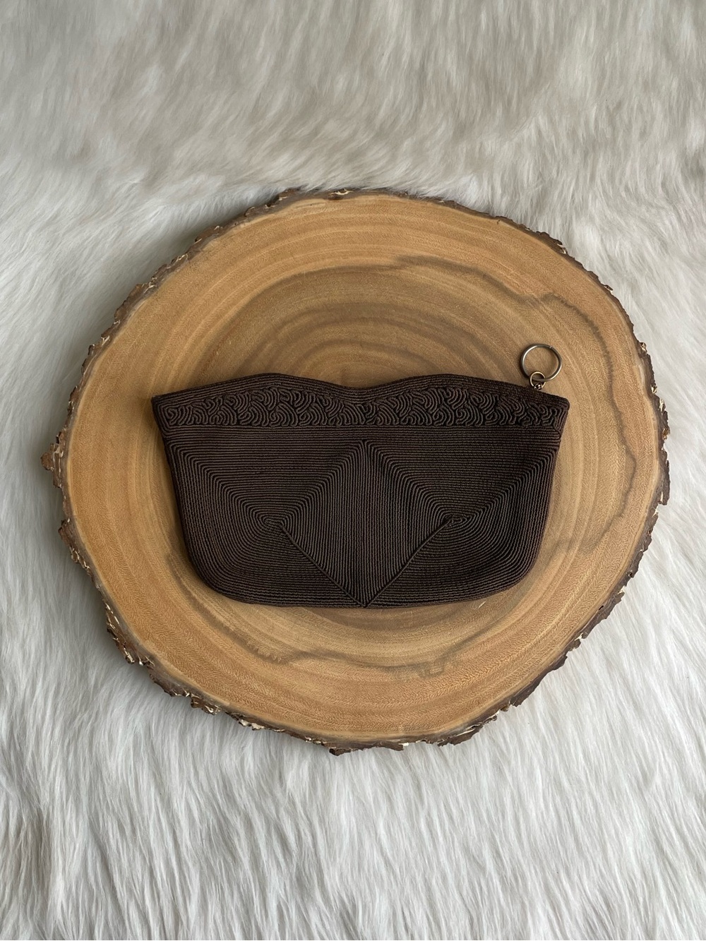 Vintage 1940s Corde geometric clutch bag